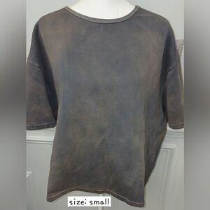 Yeezy GAP ENGINEERED BY BALENCIAGA FLEECE YOKE TEE PAVEMENT Gray Men's XS & SM💯